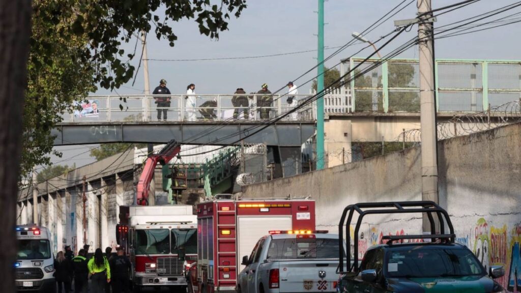 Mujer se lanzó de puente peatonal.
