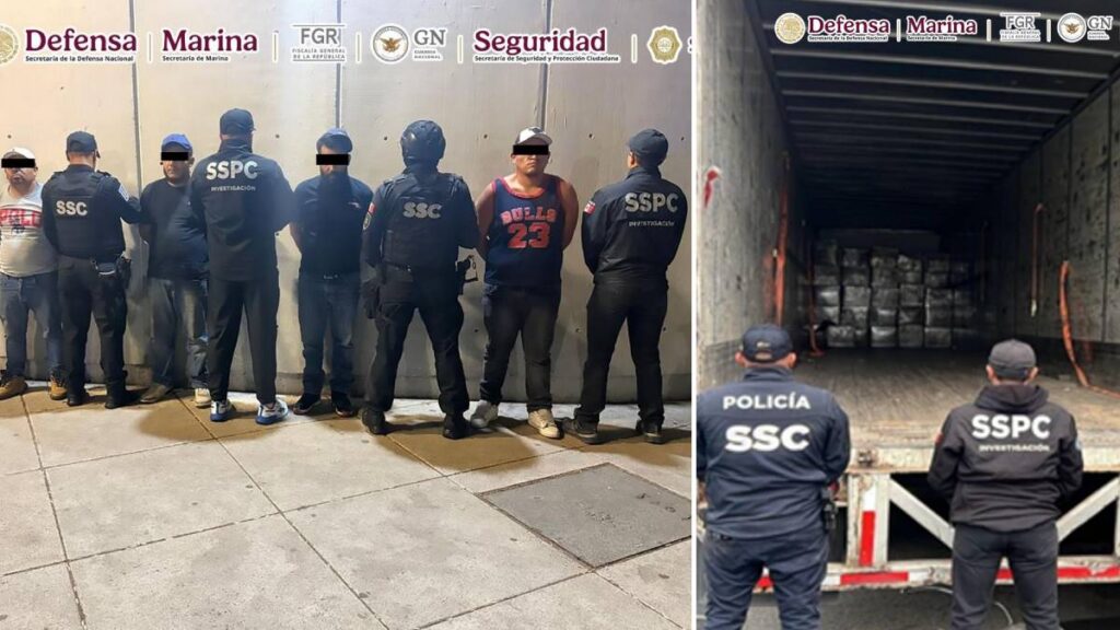 Aseguran 1.2 toneladas de droga en CDMX; detienen a 4 y evitan más de 430 mil dosis.