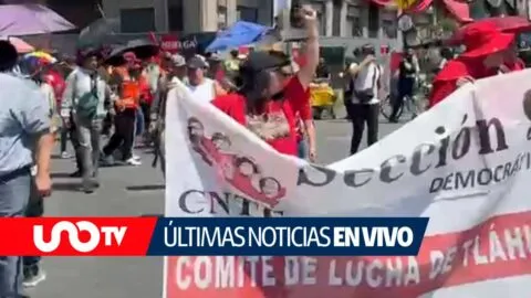 En VIVO megamarcha de la CNTE llega al Zócalo de la CDMX