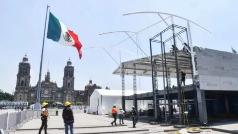Mundial 2026: alistan megapantalla de 32 metros en el Zócalo para ver los partidos