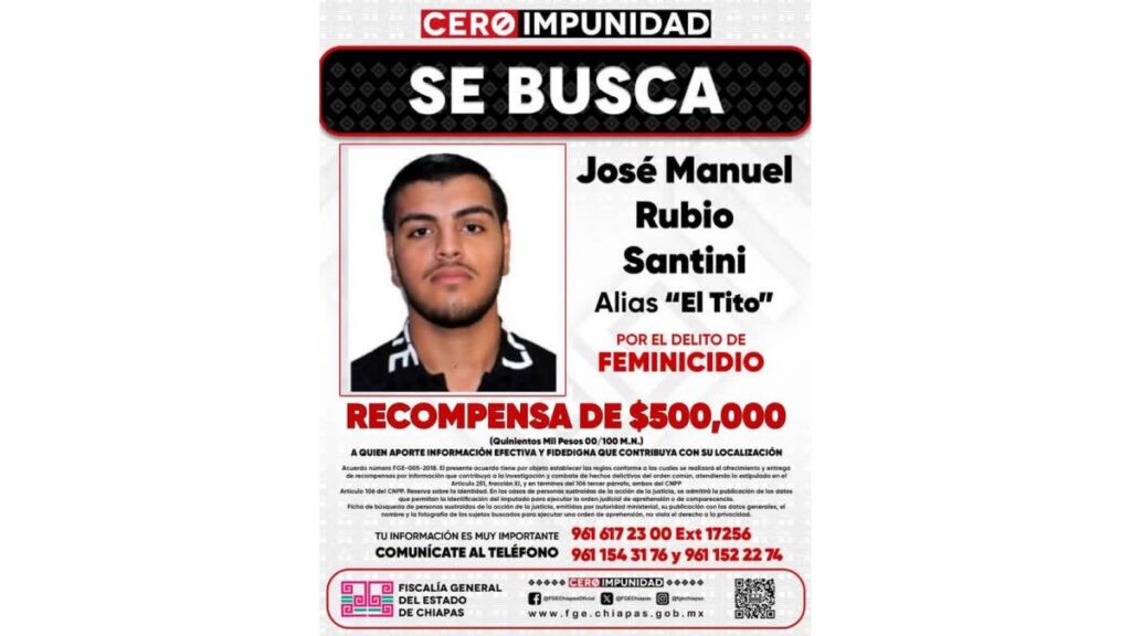 Ofrecen recompensa por presunto feminicida de Beany Lozano.