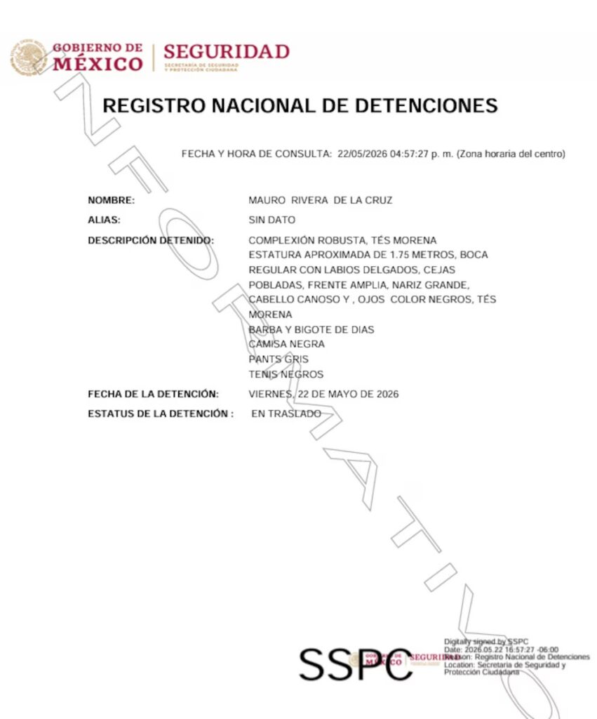 Foto: Red Nacional de Detenciones.