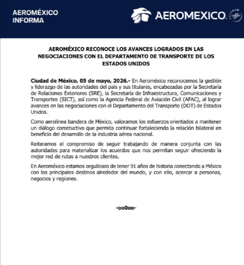 Foto: Aeroméxico
