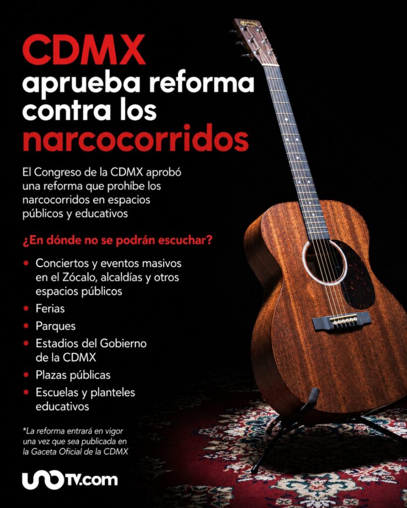 CDMX prohíbe narcocorridos