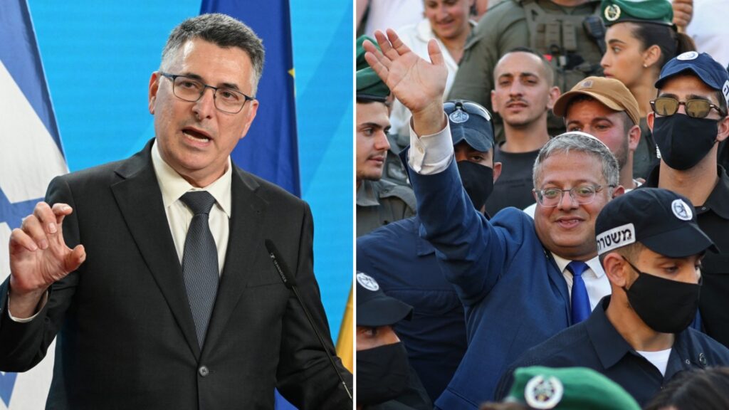 Funcionarios de Israel discuten por X. AFP