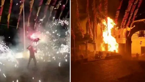 Video: momento exacto de la explosión en las fiestas patronales de Amatitán, al menos 13 heridos