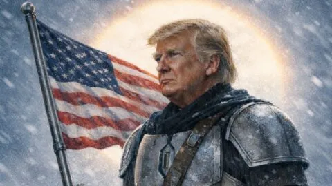 La Casa Blanca celebra Star Wars Day con imagen de Donald Trump al estilo “The Mandalorian”