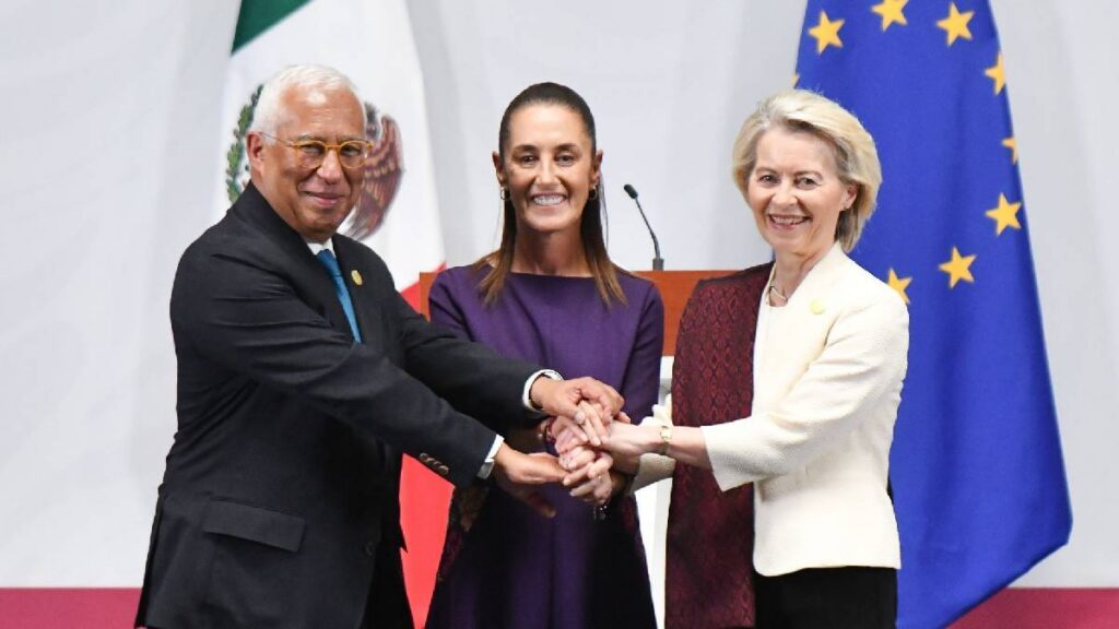 México y la Unión Europea firmaron el Acuerdo Global Modernizado con inversiones, comercio digital y cooperación estratégica.
