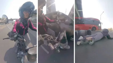 Video: conductor huye tras impactar a mujer en moto eléctrica sobre Insurgentes Norte