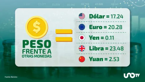 Tipo de cambio hoy 8 de mayo: dólar cotiza en 17.24 pesos