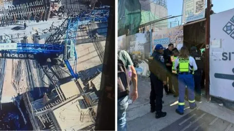 Colapsa enorme grúa en obra de la Roma Sur, en CDMX; hay 4 lesionados