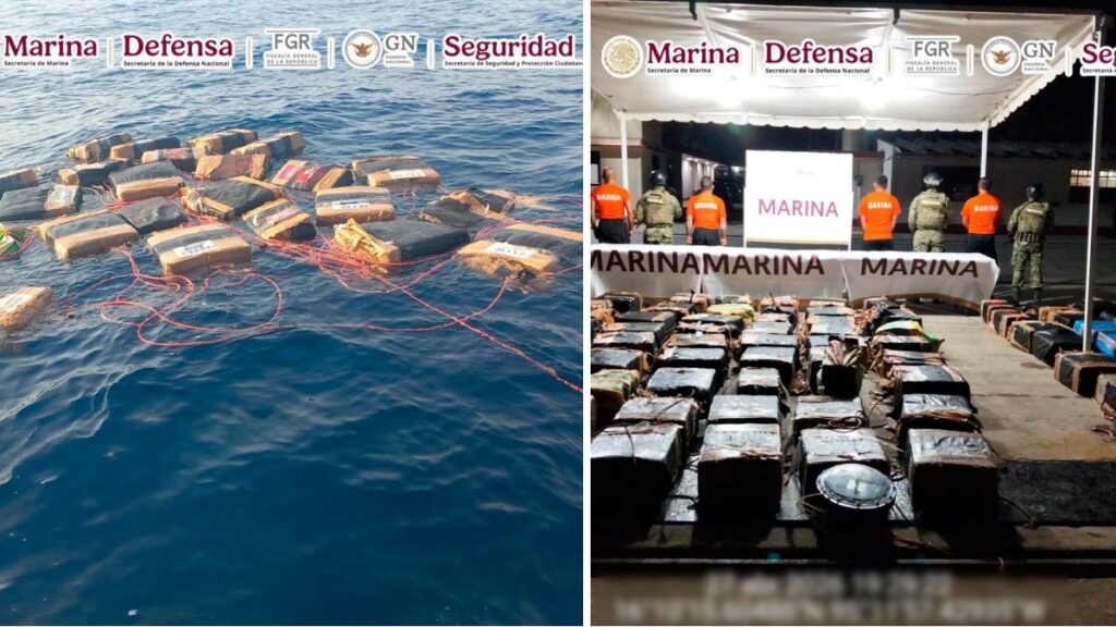 Marina da golpe al narco; decomisa 2 toneladas de cocaína. Foto: @Semar_mx