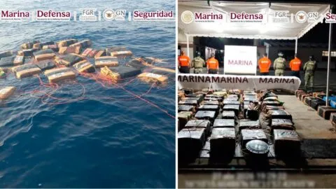 Aseguran cargamento de droga en operativo marítimo en el Golfo de Tehuantepec