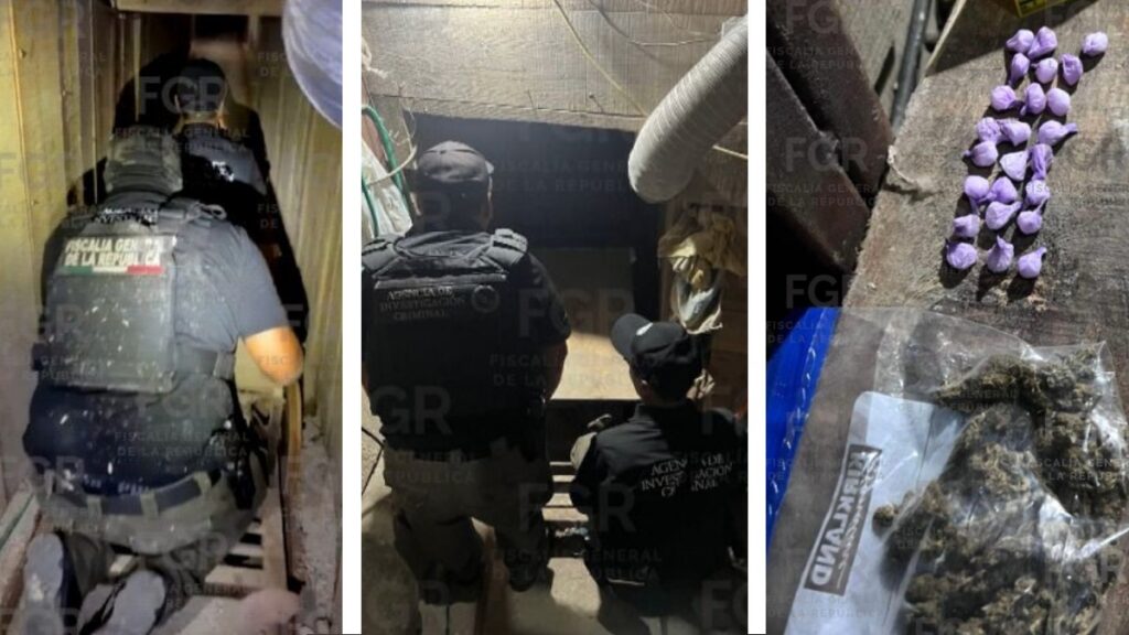 Golpe al narco: desmantelan túnel entre Tijuana y California. Foto: FGR
