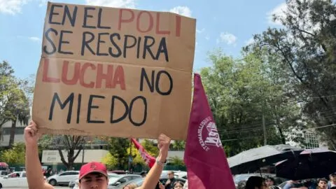 Estudiantes del IPN encabezan movilizaciones en la CDMX este 5 de mayo