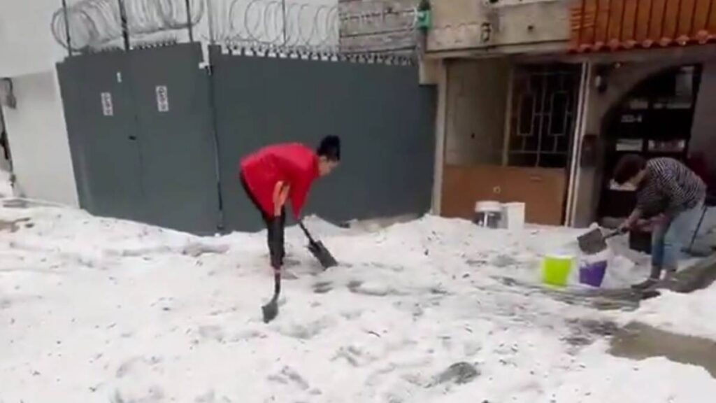 Lluvia y granizada en Puebla