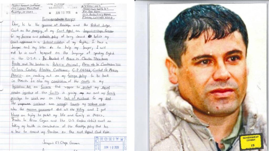 El Chapo Guzmán envió nuevas cartas a una corte de EU donde cuestiona su juicio y pide ayuda para regresar a México.