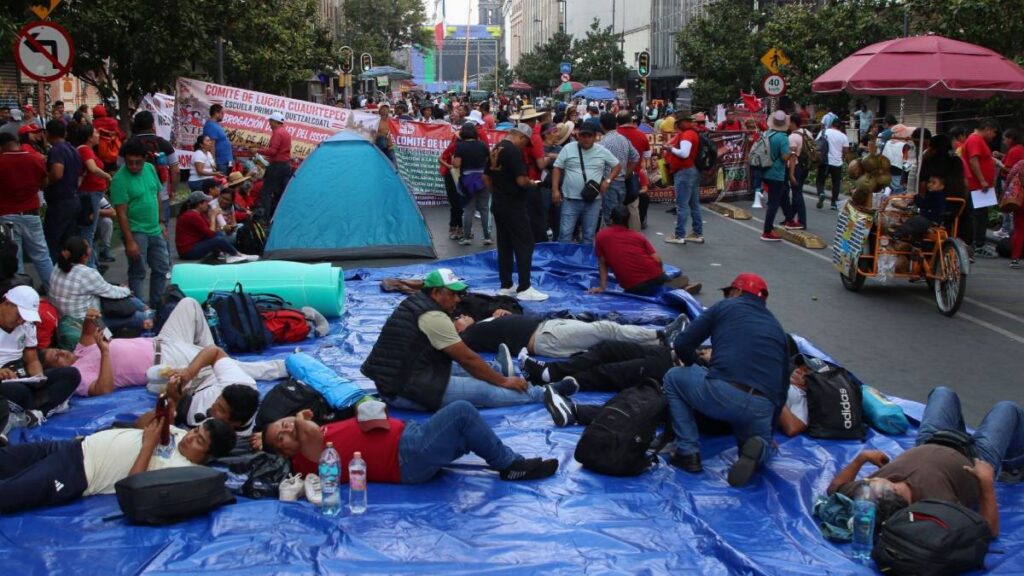 CNTE en el centro de la CDMX.