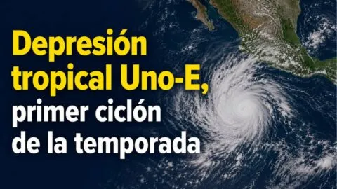 Se forma en el Pacífico depresión tropical Uno-E, primer ciclón de la temporada