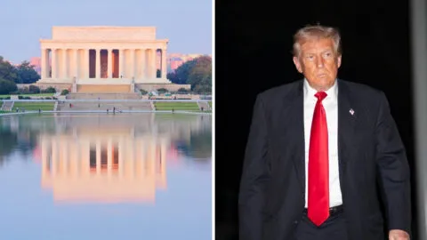 Pintura del estanque del Monumento a Lincoln presenta fallas tras remodelación anunciada por Trump