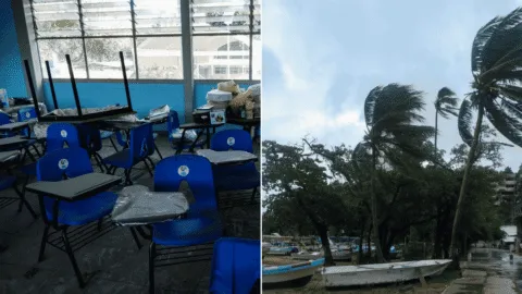Suspenden clases en 8 municipios de Michoacán por tormenta tropical Boris