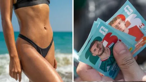Influencer brasileña convierte su cuerpo en un álbum del Mundial y se vuelve viral