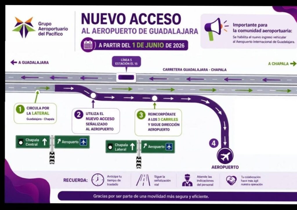 Nuevo acceso al Aeropuerto de Guadalajara.