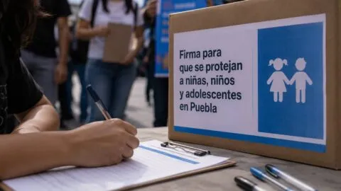 Entregan más de 23 mil firmas contra reforma de identidad de género en menores en Puebla; PVEM adelanta voto en contra