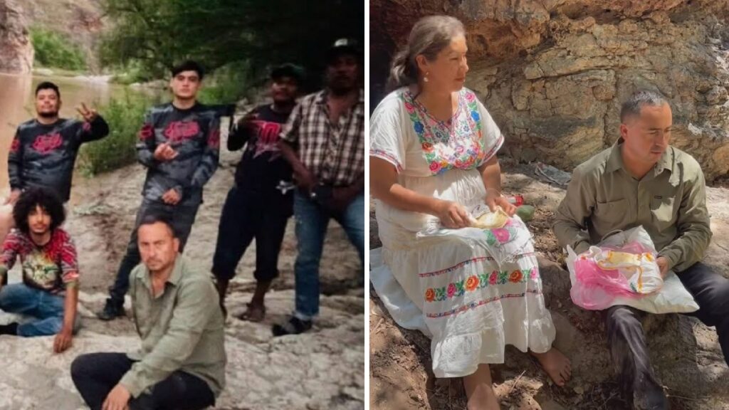 Son rescatados los activistas indígenas en Álamos, Sonora. Foto: Uno TV