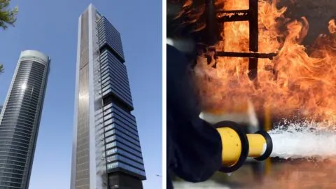 VIDEO: explosión en el piso 25 genera evacuación de la Torre Moeve en Madrid