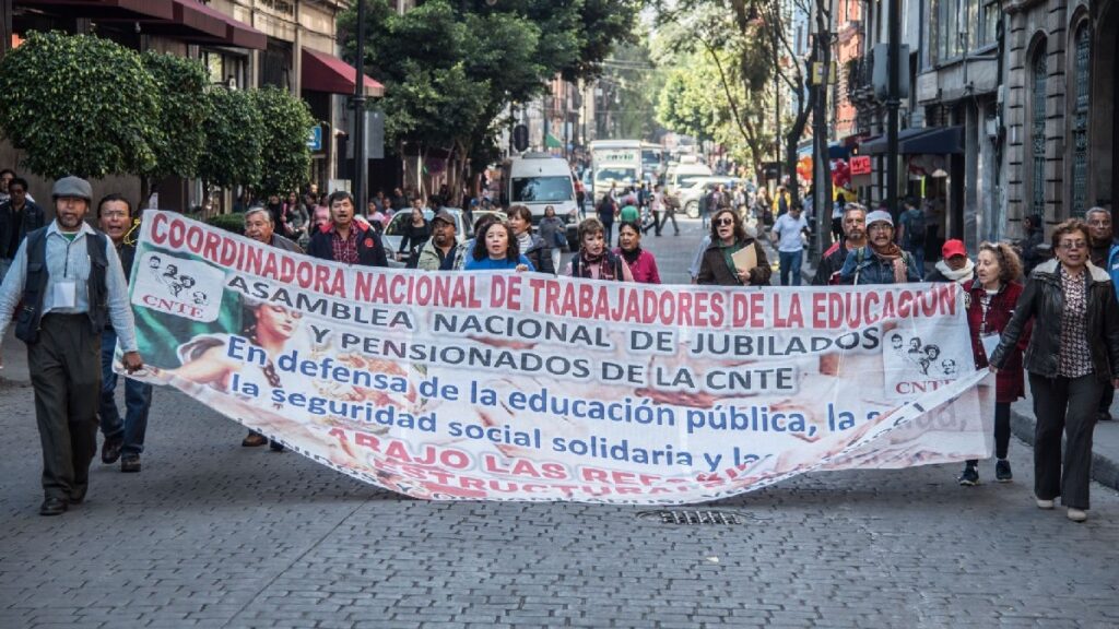 CNTE a favor de la cancelación de la Reforma Educativa. Foto: Cuartoscuro