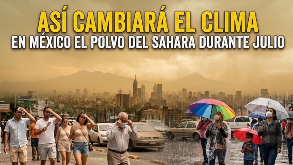 Polvo del Sahara influirá en el clima de México durante julio. Foto: IA