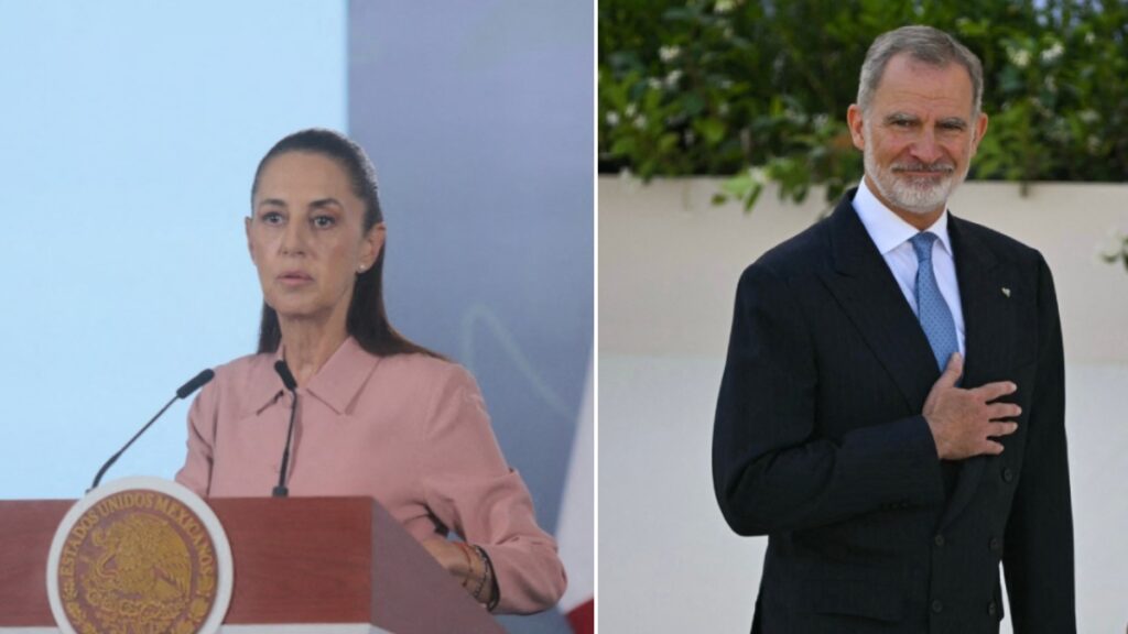 Sheinbaum podría reunirse con el Rey de España. Fotos: AFP