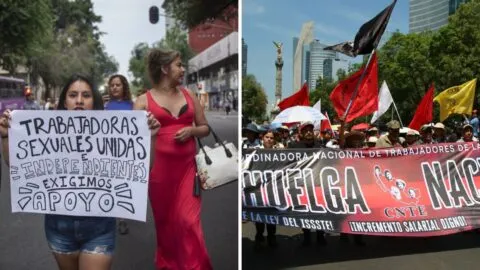 Trabajadoras sexuales y CNTE encabezan las movilizaciones en CDMX este 2 de junio