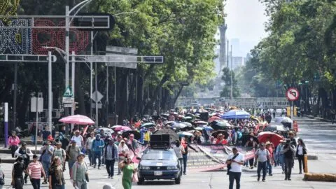 CNTE encabeza las movilizaciones en CDMX este 5 de junio