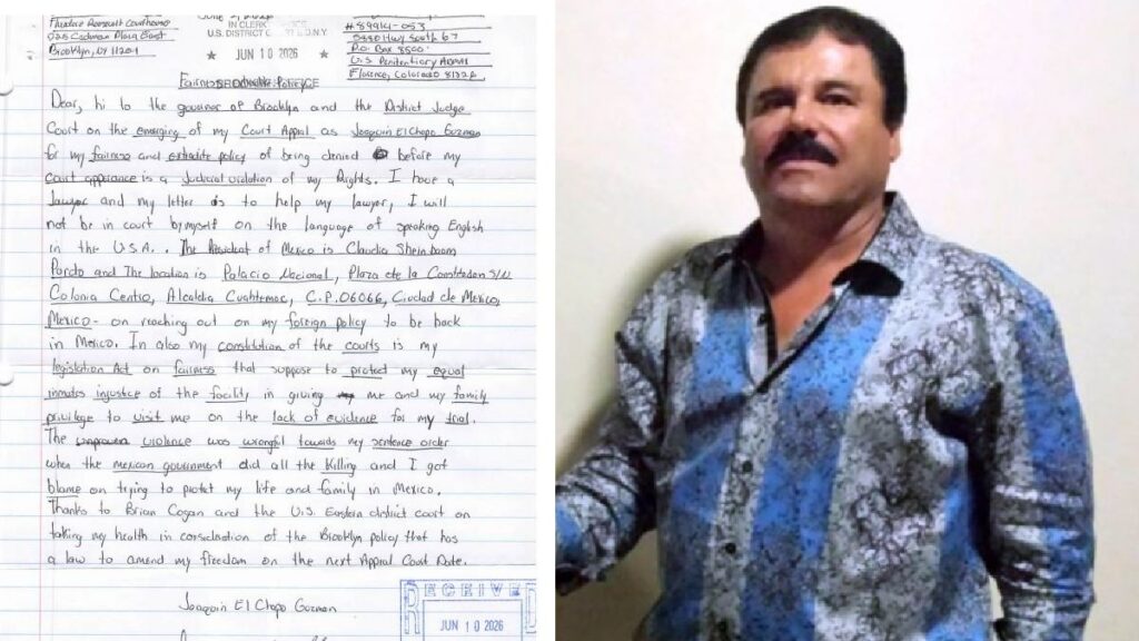 Chapo envía cartas para pedir protección a su familia. Foto: Cuartoscuro/PACER