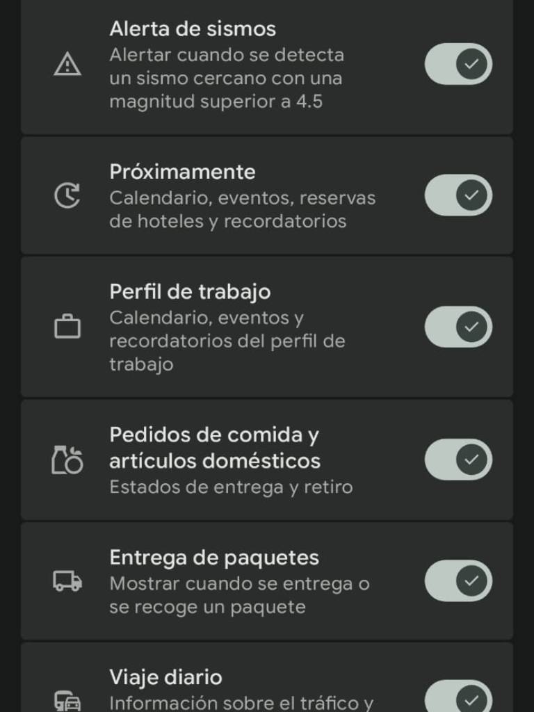Ajustes de Android
