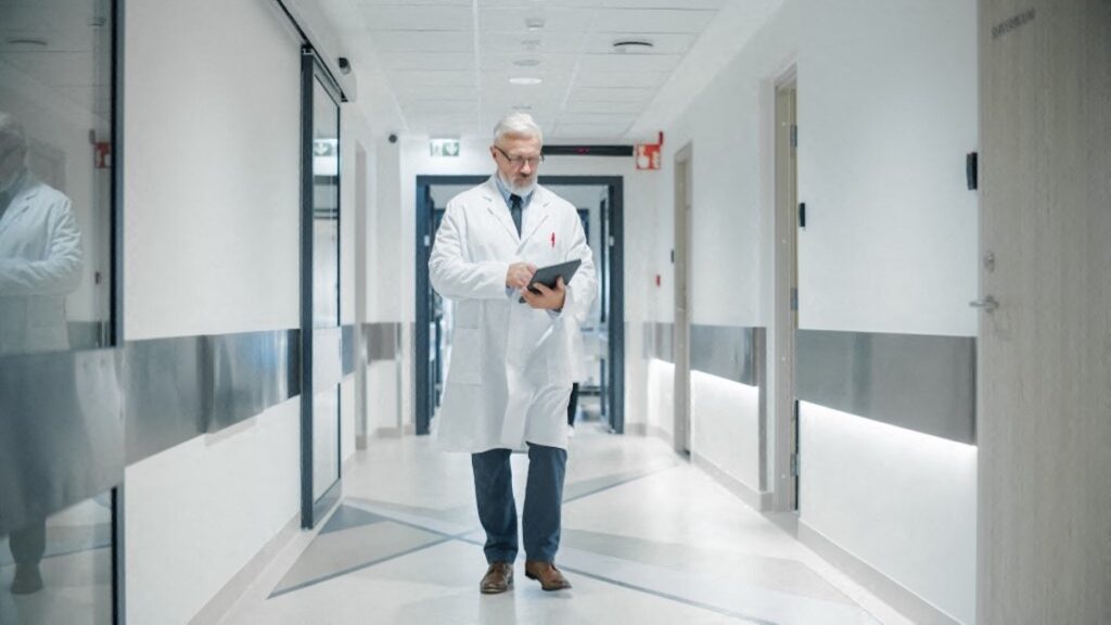 Médico en un hospital de Estados Unidos