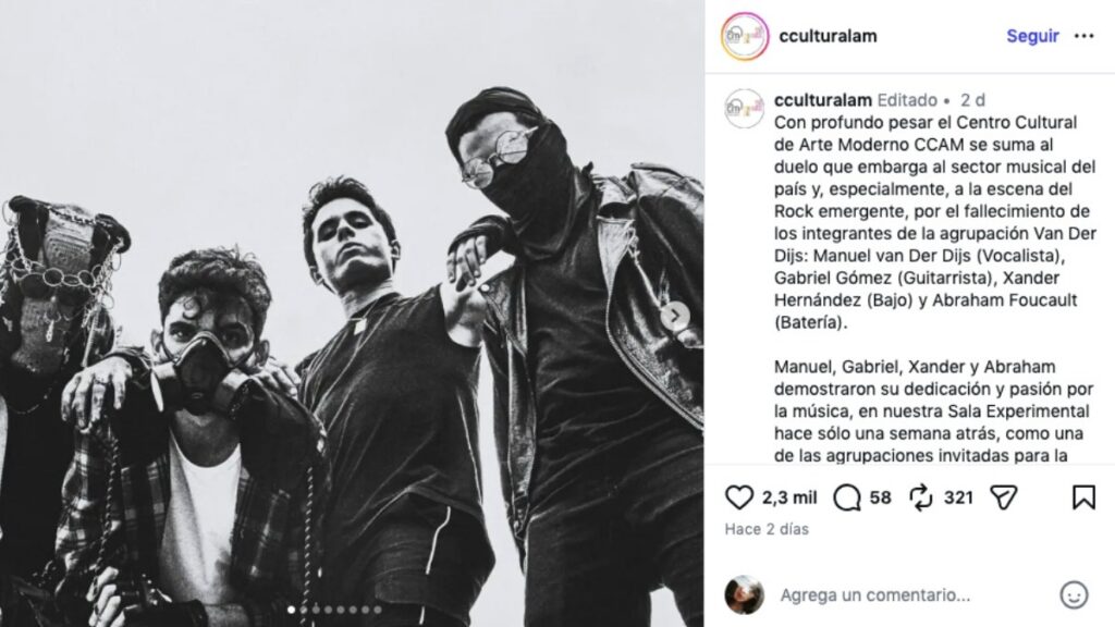 Mueren todos los integrantes del grupo de rock Van Der Dijs