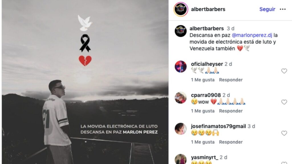 Reportan la muerte del DJ Marlón Pérez.