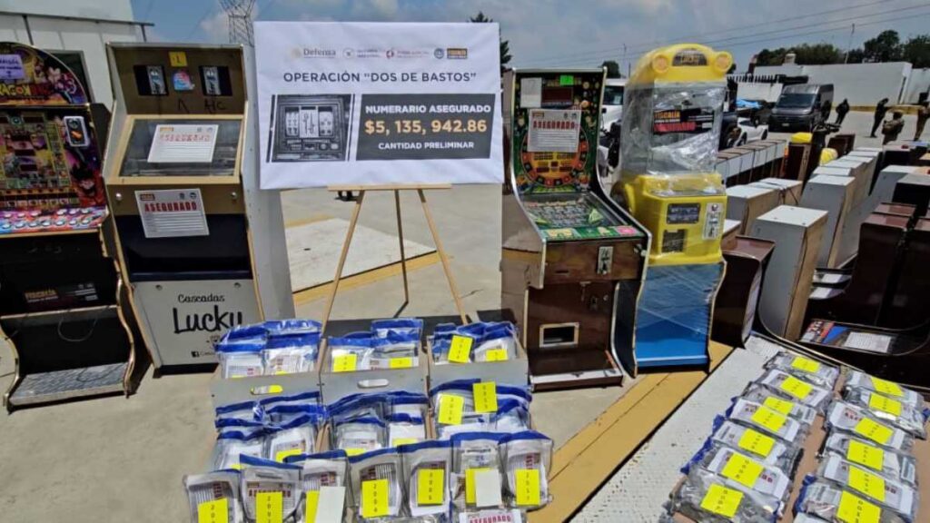 Aseguran máquinas tragamonedas en Edomex