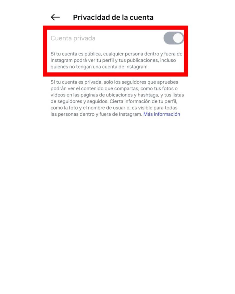 Privacidad de Instagram