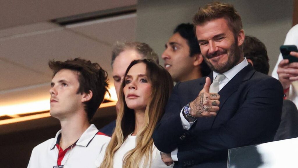 David Beckham y su familia.