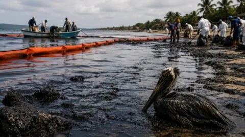 ¿Cómo afecta el derrame de crudo al turismo y la pesca?