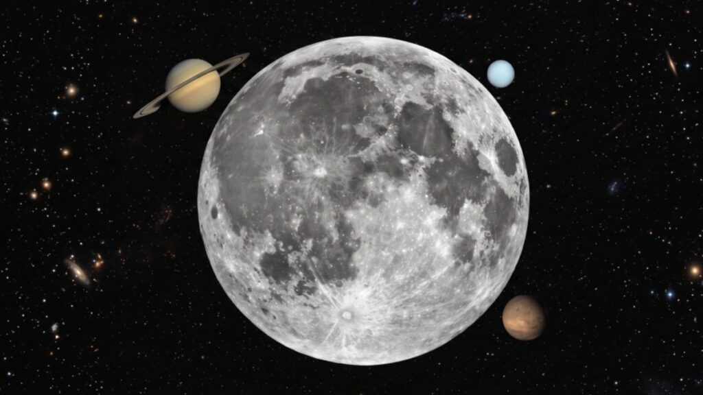 Marte, Saturno y Urano desfilarán junto a la Luna este 12 de julio