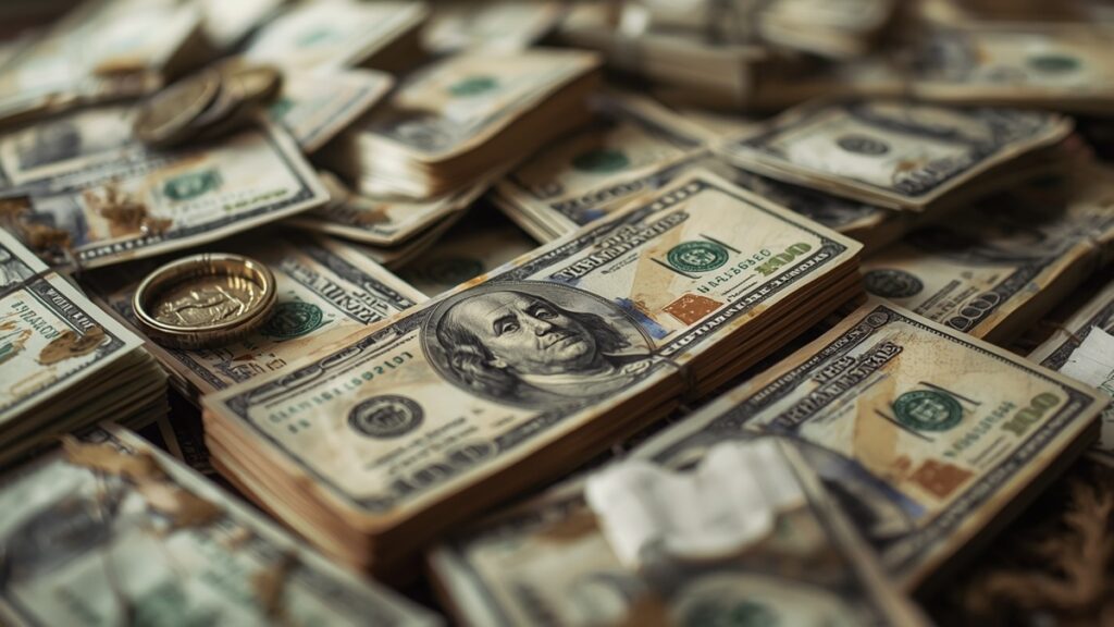 Dinero confiscado al narco