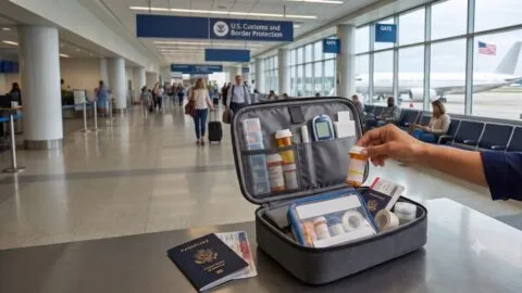 El lugar correcto para llevar medicamentos al viajar a Estados Unidos