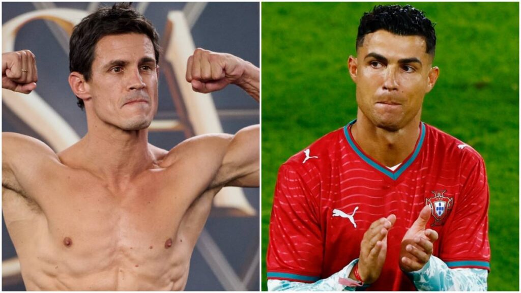Edu celebró con Cristiano Ronaldo y presumió su cinturón