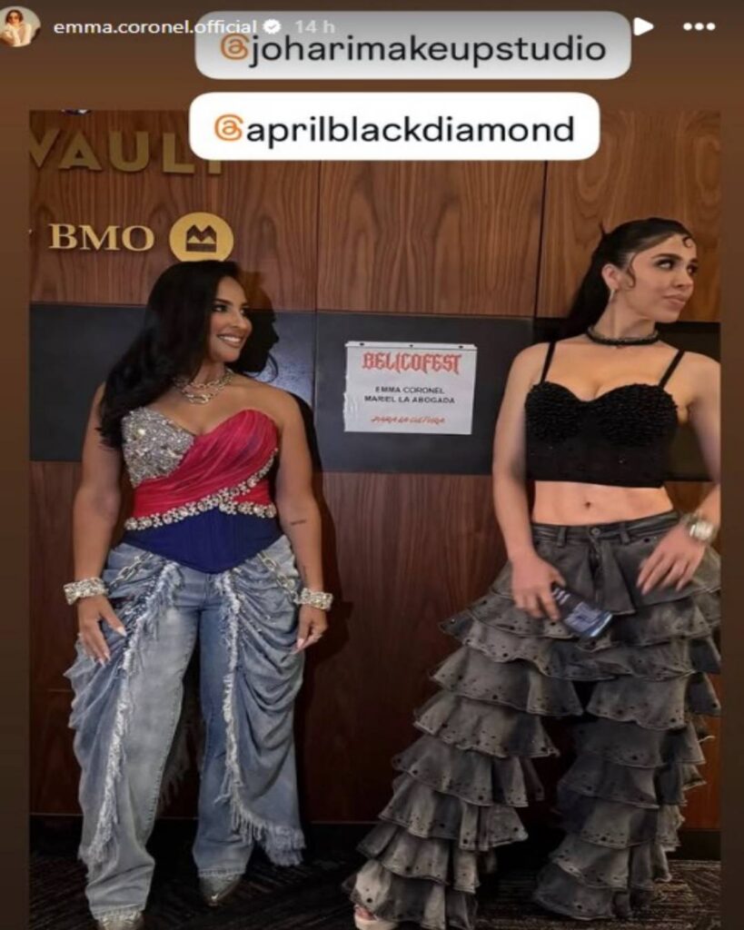 Emma coronel y Mariel Colón