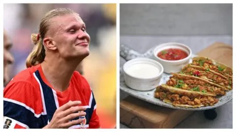 Erling Haaland es un gran amante de los tacos y así los prepara: “Comida de primera calidad”